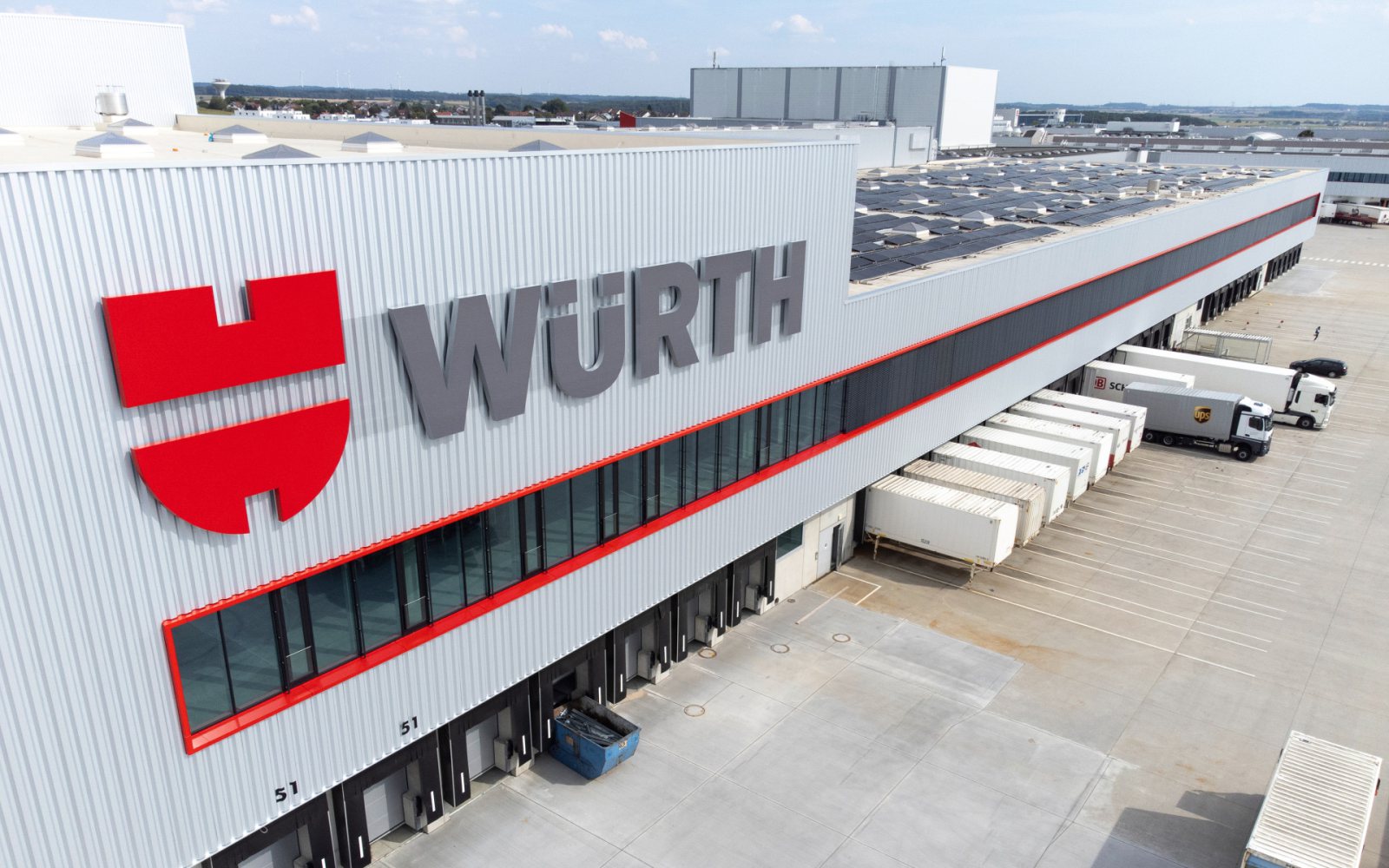 Aerial view of the Würth USA distribution centre