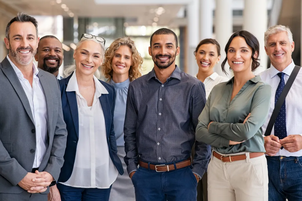 The Mosaic team standing together for a group portrait