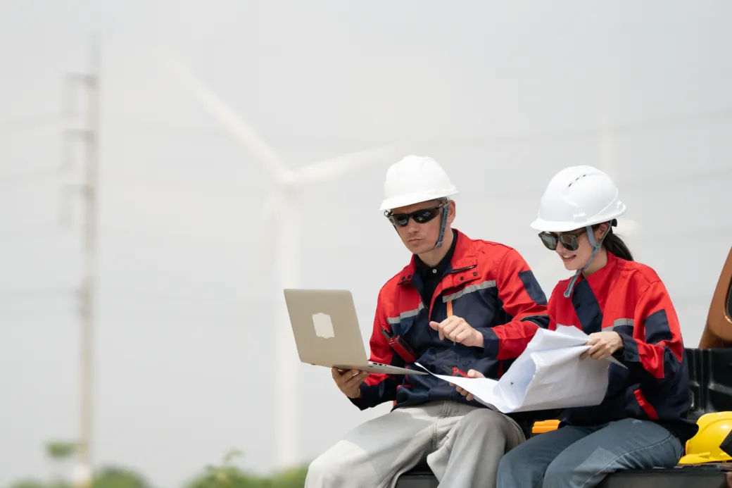 Field engineers inspecting plant equipment